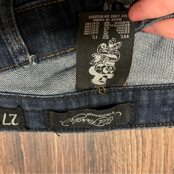 Ed Hardy boot cut jeans with gems all over size 27 - Picture 6 of 6